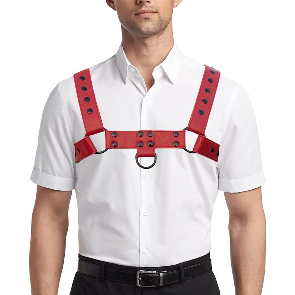 7160 Harness Belt Adjustable Body Chest Harness Belt Clubwear for Halloween